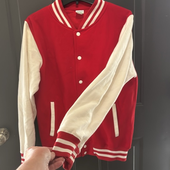 “All We Do”: Red and White Varsity Jacket size medium - Picture 4 of 8